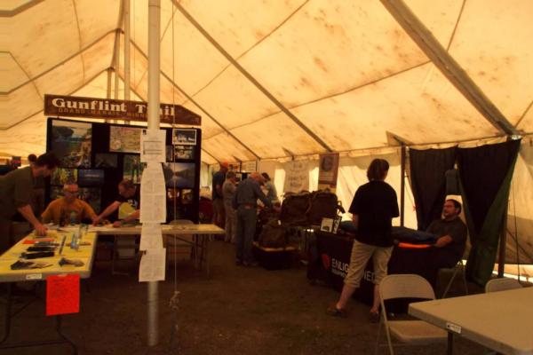 The Gunflint Trail booth was front and center in the big tent.